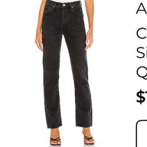 Agolde Black Straight Jeans